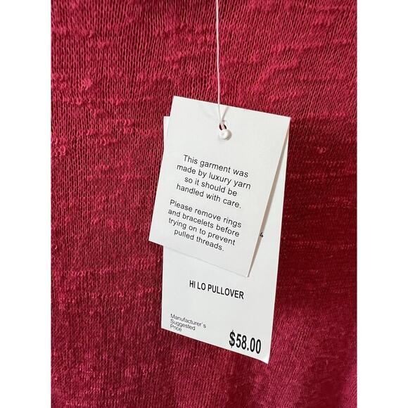 Philosophy pink High-Low pullover relaxed comfy Tunic 3/4 Sleeves Sz XXL NWT - Picture 3 of 3